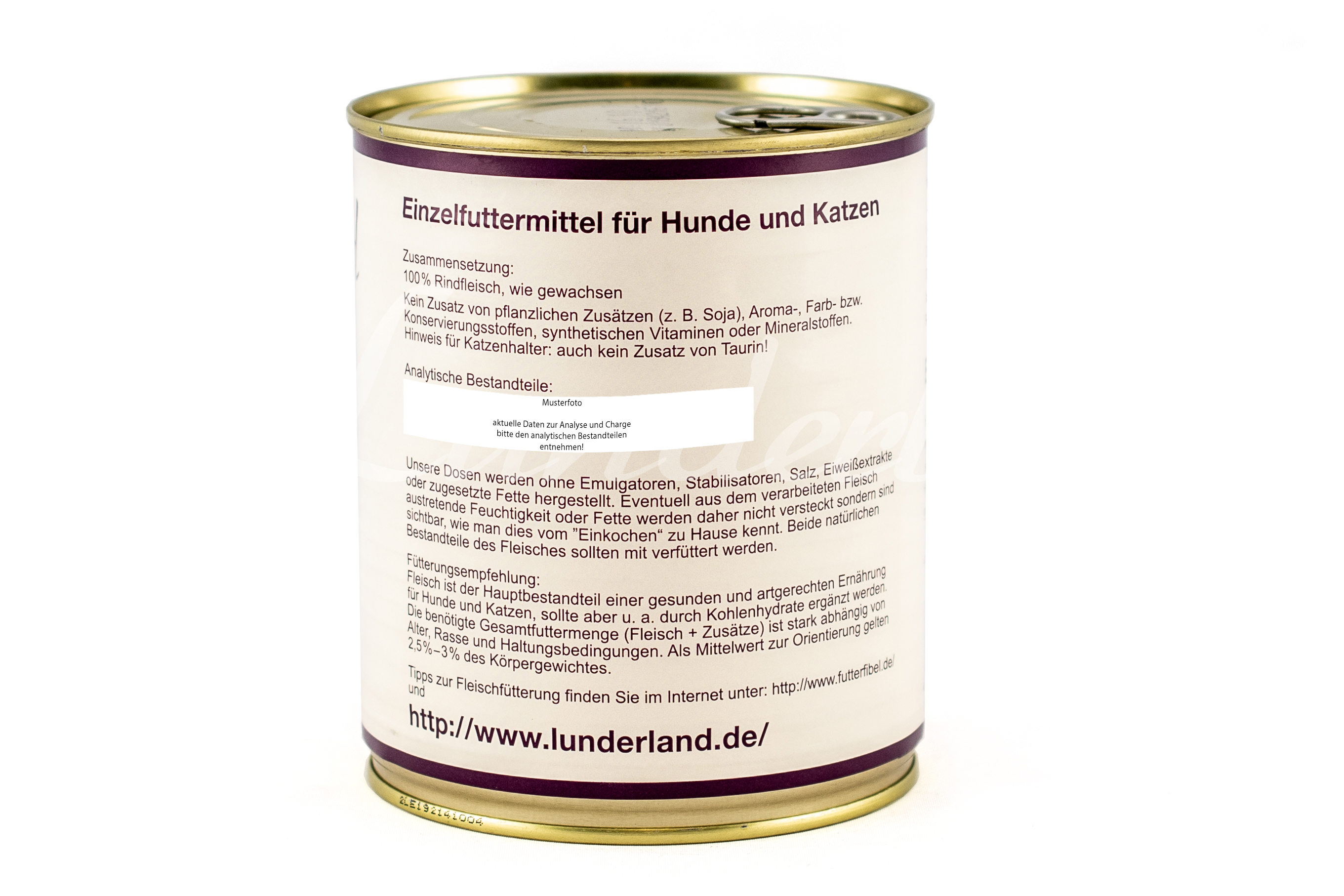 Lunderland Reinfleisch-Dose Rindfleisch durchwachsen