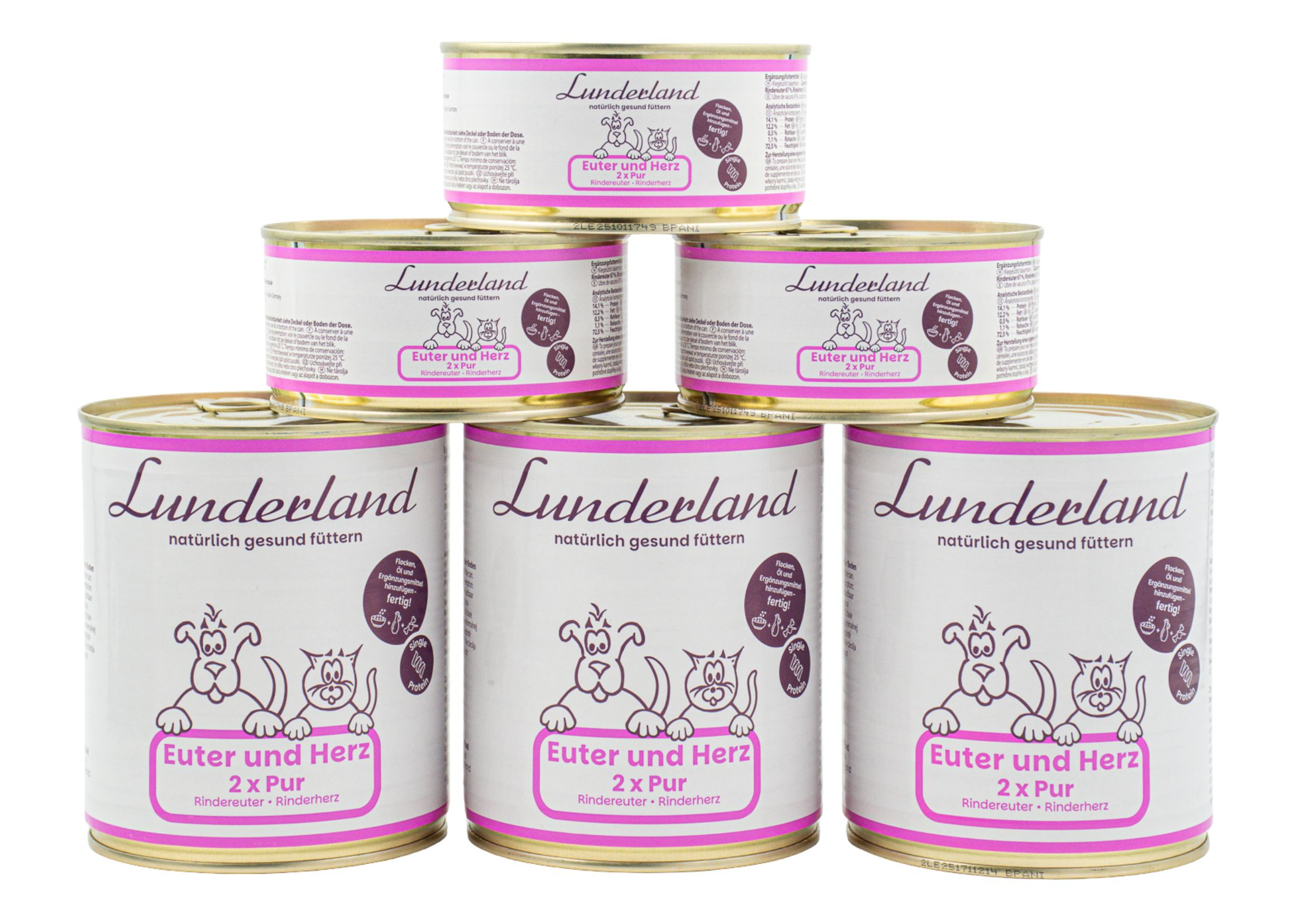 Reinfleisch Mix-Dose Euter + Herz vom Rind