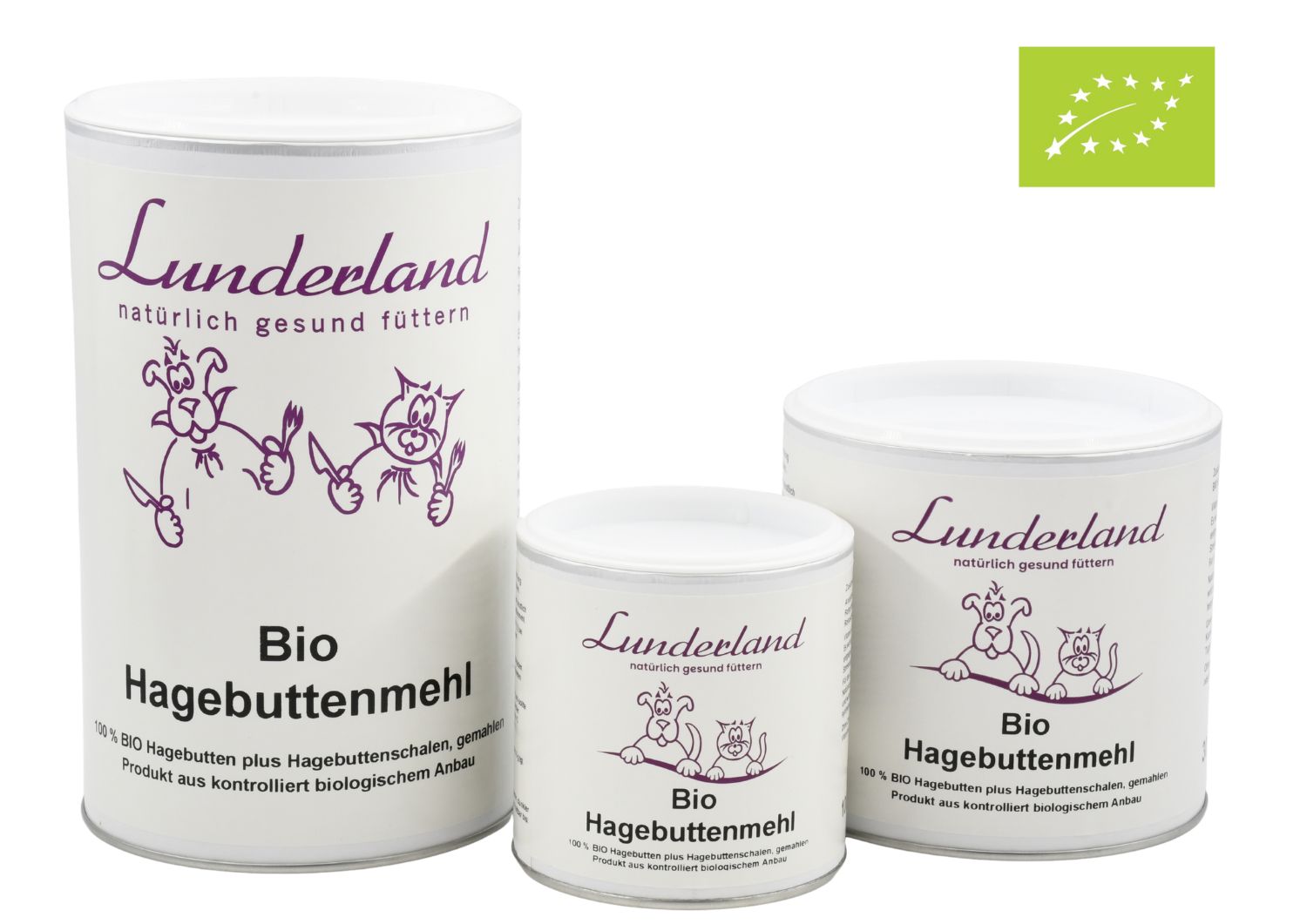 Bio-Hagebuttenpulver für Hunde & Katzen (Hagebuttenmehl)